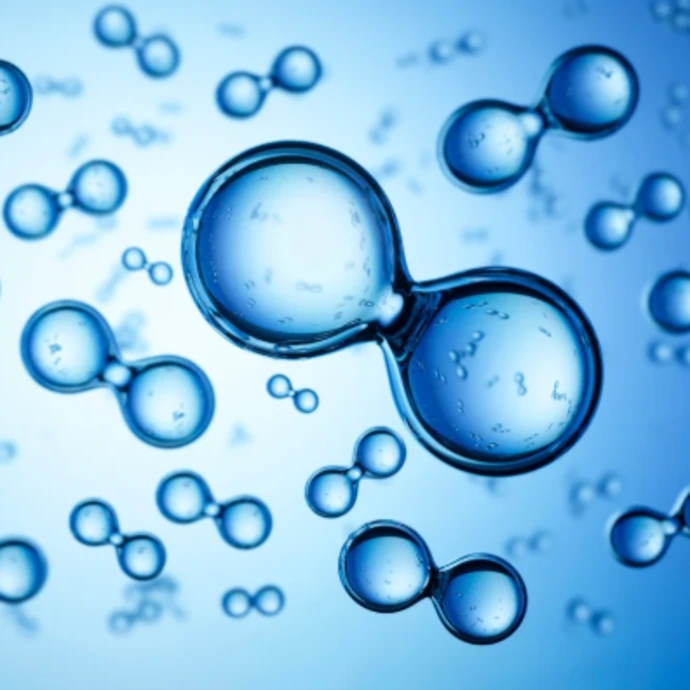 Model of molecule H2 hydrogen