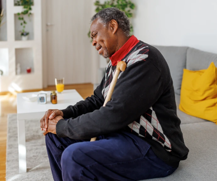 older adult feeling tired