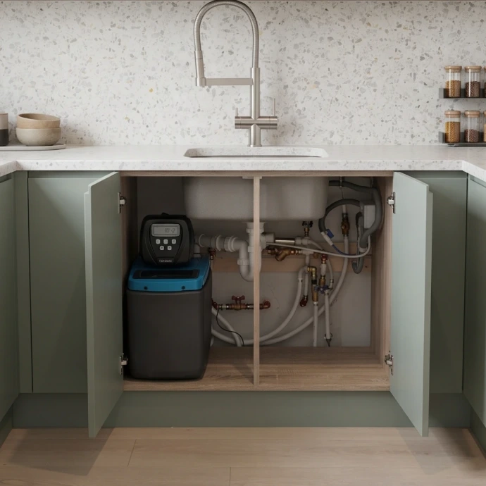 blu maxi water softener and rio tri flow tap
