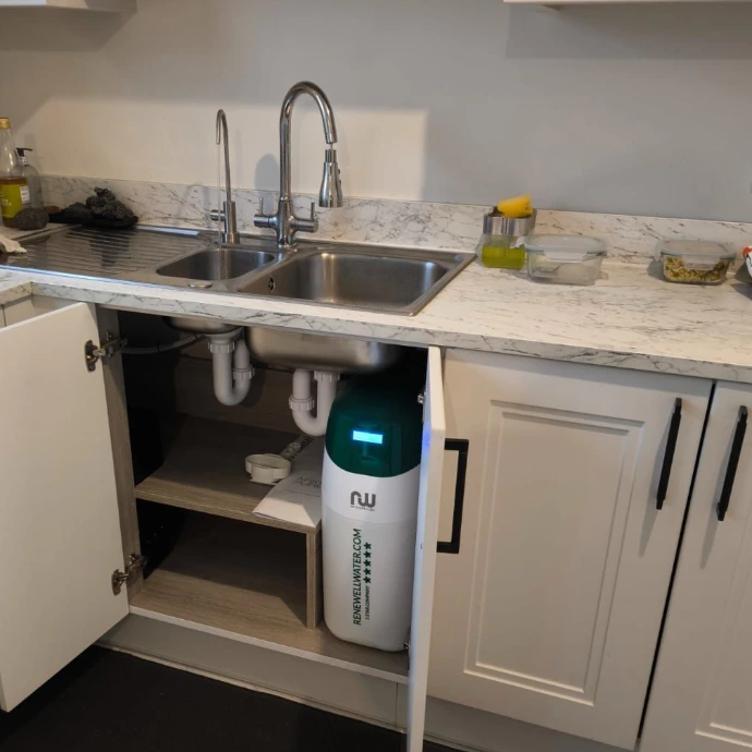 Green water softener undersink